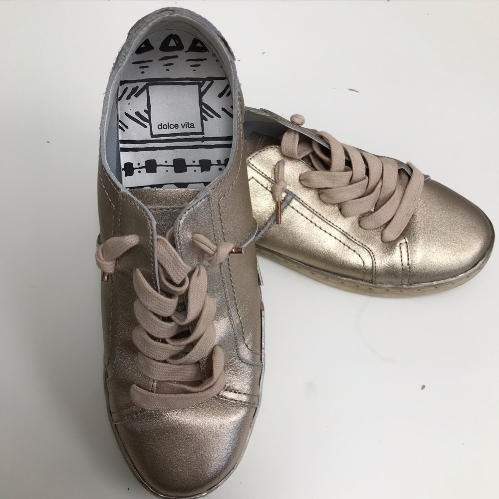 Dolce Vita Gold Sneakers - size 8.5